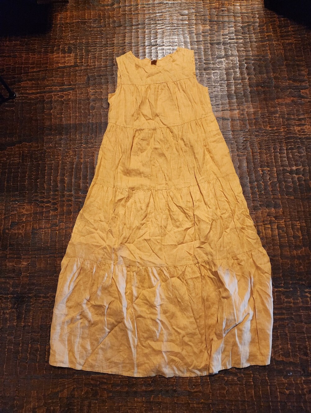 100% Linen Tiered Maxi Dress